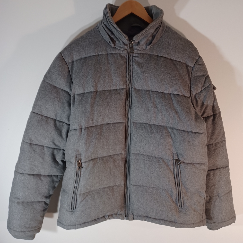 Guess Men's Gray Puffer Jacket Size L
